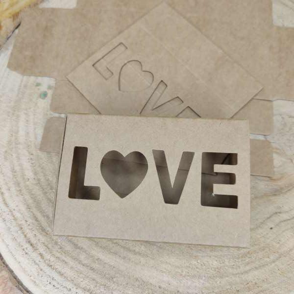 Scatolina Fiammifero LOVE – Porta Confetti in Cartone per Bomboniere e Regali Fai da Te